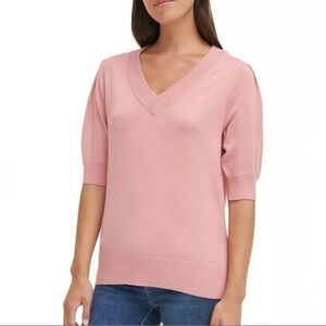 NWT DKNY Ladies Puff Sleeve Sweater